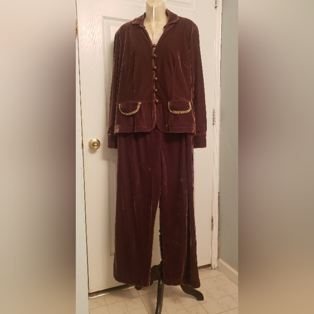 Vintage Selene Sport Velvet Pantsuit